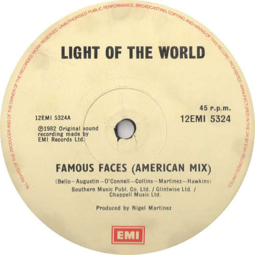 Cover Light Of The World - Famous Faces (12) Schallplatten Ankauf