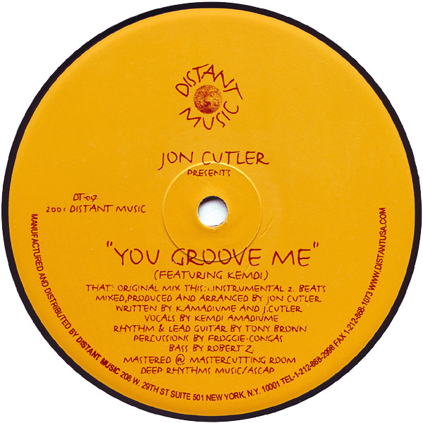 Cover Jon Cutler Featuring Kemdi* - You Groove Me (12) Schallplatten Ankauf