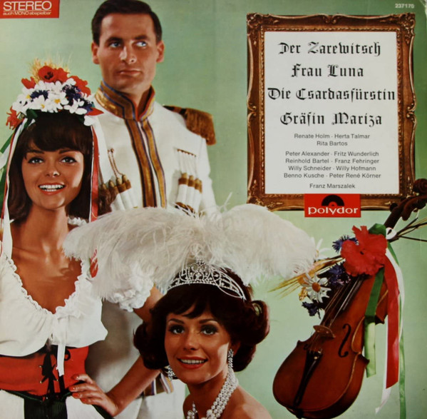 Cover Various - Der Zarewitsch / Frau Luna / Die Csardasfürstin / Gräfin Mariza (LP, Mono) Schallplatten Ankauf