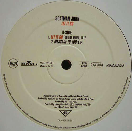 Cover Scatman John - Let It Go (12) Schallplatten Ankauf