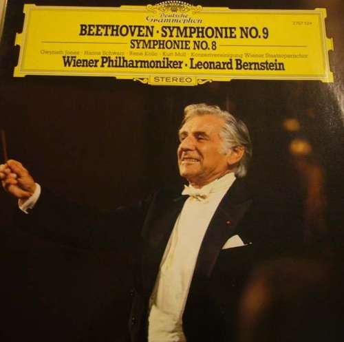 Cover Beethoven* - Wiener Philharmoniker · Leonard Bernstein - Gwyneth Jones · Hanna Schwarz · René Kollo · Konzertvereinigung Wiener Staatsopernchor* - Symphonie No. 9 / Symphonie No. 8 (2xLP) Schallplatten Ankauf