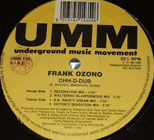 Cover Frank Ozono - Ohh-D-Dub (12) Schallplatten Ankauf