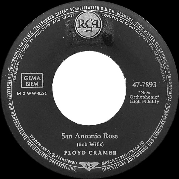 Bild Floyd Cramer - San Antonio Rose / I Can Just Imagine (7) Schallplatten Ankauf