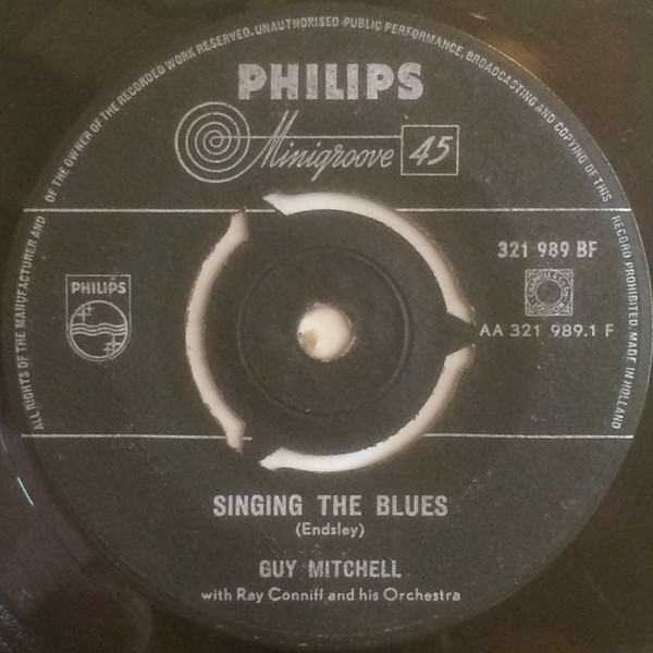 Bild Guy Mitchell - Singing The Blues (7, Single, Mono) Schallplatten Ankauf
