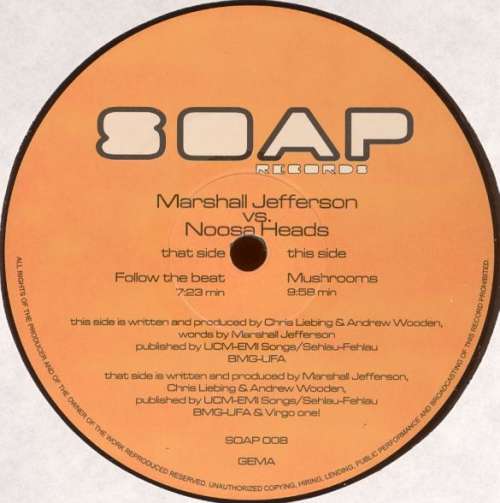 Cover Marshall Jefferson vs. Noosa Heads - Mushrooms (12) Schallplatten Ankauf