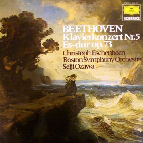 Cover Beethoven* - Christoph Eschenbach, Boston Symphony Orchestra, Seiji Ozawa - Klavierkonzert Nr.5 Es-dur Op. 73 (LP, RE) Schallplatten Ankauf
