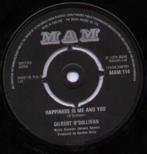 Cover Gilbert O'Sullivan - Happiness Is Me And You (7, Single) Schallplatten Ankauf