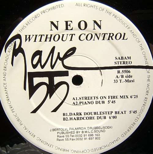 Cover Neon - Without Control (12, Maxi) Schallplatten Ankauf