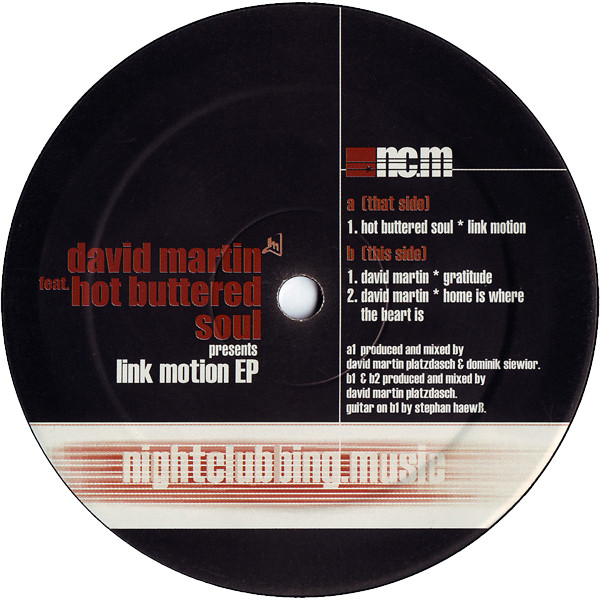 Cover David Martin* Feat. Hot Buttered Soul - Link Motion EP (12, EP) Schallplatten Ankauf