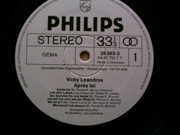 Cover Vicky Leandros - Vicky Leandros (LP, Album, Promo) Schallplatten Ankauf