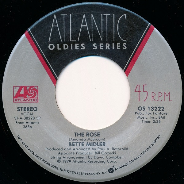 Cover Bette Midler - The Rose / When A Man Loves A Woman  (7, RE) Schallplatten Ankauf