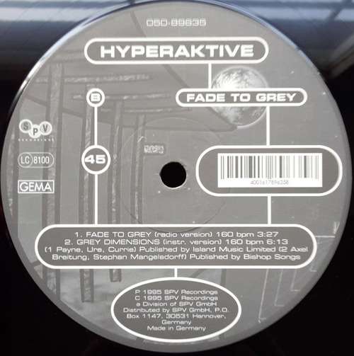 Cover Hyperactive - Fade To Grey (12) Schallplatten Ankauf