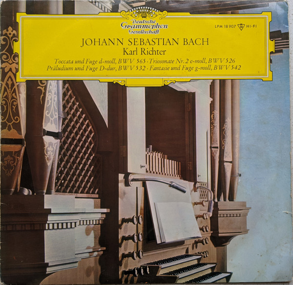 Cover Johann Sebastian Bach, Karl Richter - Toccata Und Fuge d-moll, BWV 565 / Triosonate Nr. 2 c-moll, BWV 526 • Präludium Und Fuge D-dur, BWV 532 / Fantasie Und Fuge g-moll, BWV 542 (LP, Mono) Schallplatten Ankauf