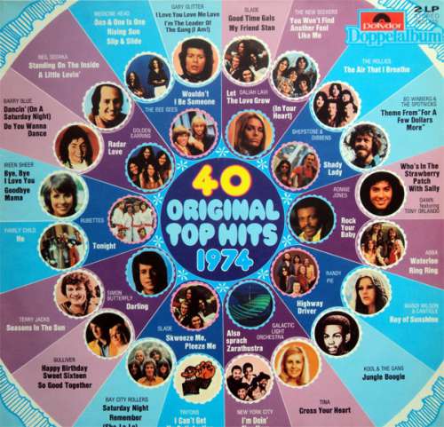 Cover Various - 40 Original Top Hits 1974 (2xLP, Comp) Schallplatten Ankauf