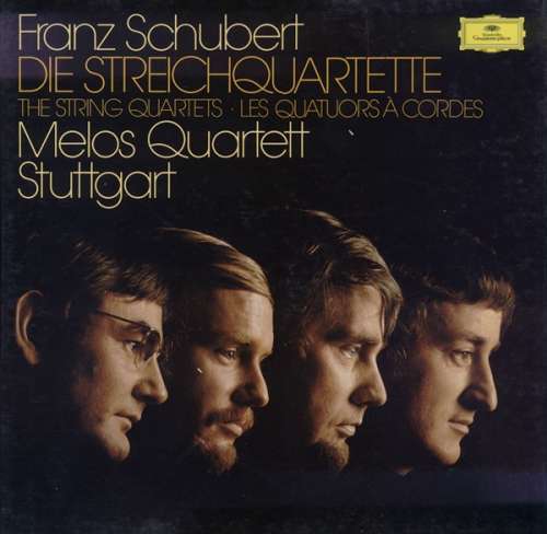 Cover Franz Schubert, Melos Quartett Stuttgart* - Die Streichquartette (7xLP, Comp, RE + Box) Schallplatten Ankauf