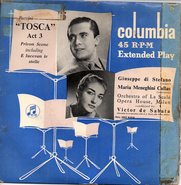 Cover Giacomo Puccini, Orchestra Of La Scala Opera House, Milan*, Giuseppe di Stefano, Maria Meneghini-Callas - Tosca Excerpt From Act 3 (7, EP) Schallplatten Ankauf