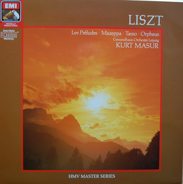 Cover Franz Liszt - Gewandhausorchester Leipzig / Kurt Masur - Les Préludes / Mazeppa / Tasso, Lamento E Trionfo / Orpheus (LP, Comp, RM, DMM) Schallplatten Ankauf