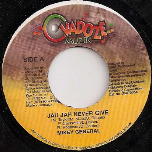 Cover Mikey General - Jah Jah Never Give (7) Schallplatten Ankauf