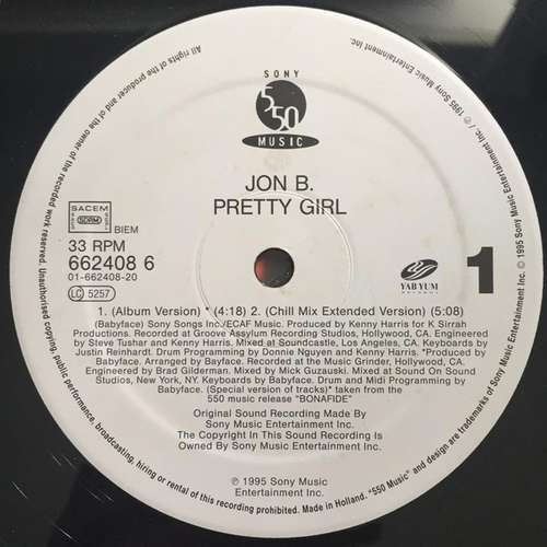 Cover Jon B - Pretty Girl (12) Schallplatten Ankauf