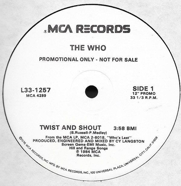 Bild The Who - Twist & Shout (12, Promo) Schallplatten Ankauf