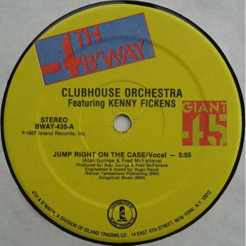Cover Clubhouse Orchestra Featuring Kenny Fickens - Jump Right On The Case (12) Schallplatten Ankauf