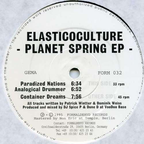 Cover Elasticoculture - Planet Spring EP (12, EP) Schallplatten Ankauf