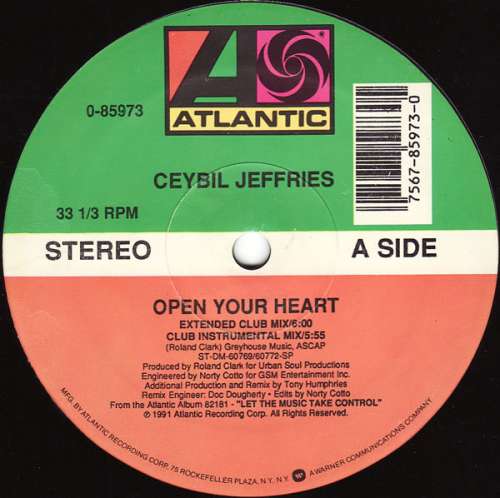 Bild Ceybil Jefferies - Open Your Heart (12) Schallplatten Ankauf