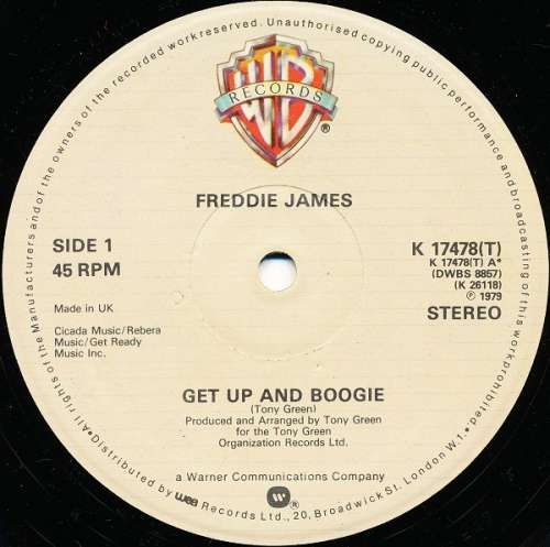 Cover Freddie James - Get Up And Boogie (12) Schallplatten Ankauf