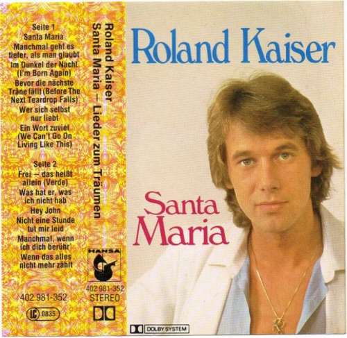 Cover Roland Kaiser - Santa Maria - Lieder Zum Träumen (Cass, Album) Schallplatten Ankauf