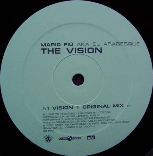 Cover Mario Piú* AKA DJ Arabesque - The Vision (12) Schallplatten Ankauf