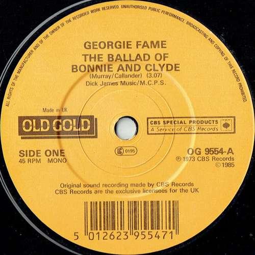 Cover Georgie Fame / Fame* / Price* - The Ballad Of Bonnie And Clyde / Rosetta (7, Single) Schallplatten Ankauf