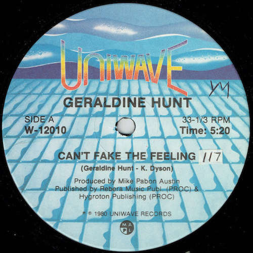 Cover Geraldine Hunt - Can't Fake The Feeling (12) Schallplatten Ankauf