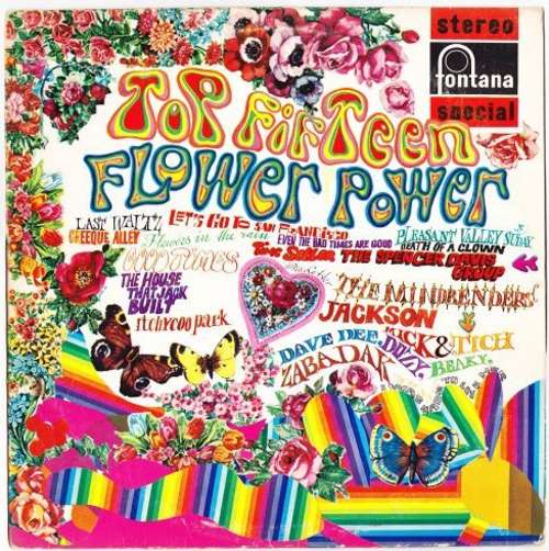 Cover Various - Top Fifteen Flower Power (LP, Comp) Schallplatten Ankauf