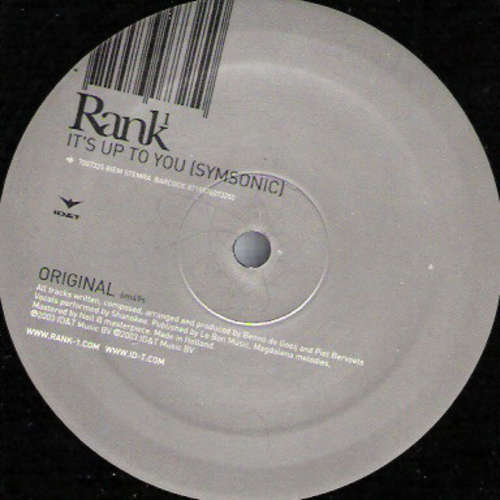 Cover Rank 1 - It's Up To You (Symsonic) (12) Schallplatten Ankauf