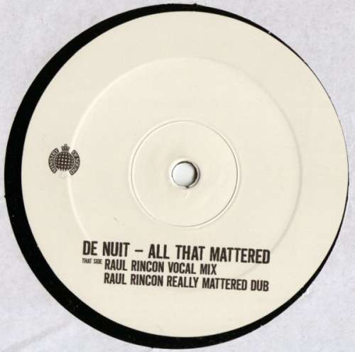 Cover De Nuit - All That Mattered (12) Schallplatten Ankauf