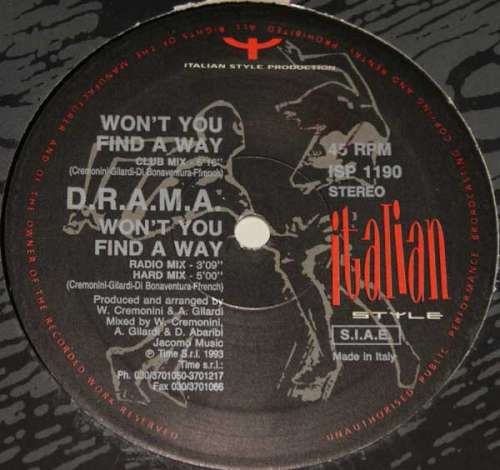 Cover D.R.A.M.A. - Won't You Find A Way (12) Schallplatten Ankauf