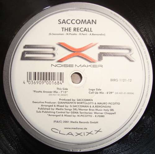 Cover Saccoman - The Recall (12) Schallplatten Ankauf