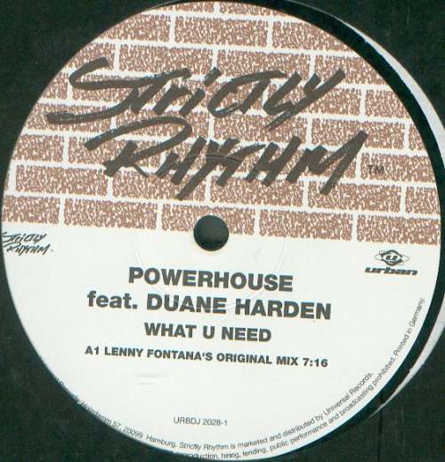 Cover Powerhouse feat. Duane Harden - What U Need (12) Schallplatten Ankauf