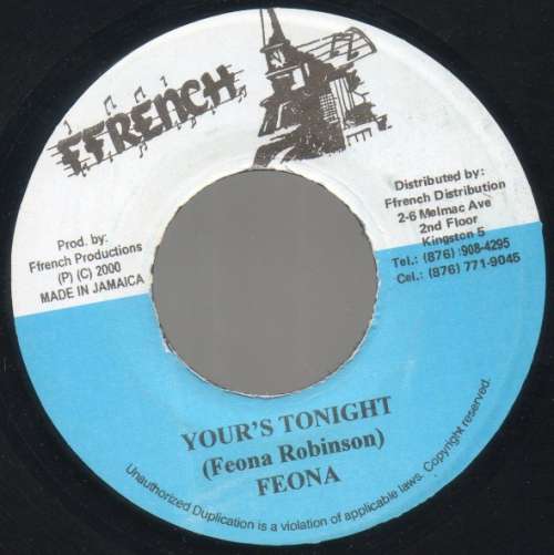 Cover Feona* - Your's Tonight (7) Schallplatten Ankauf