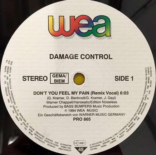 Cover Damage Control - Don't You Feel My Pain (Remixes) (12, Promo) Schallplatten Ankauf