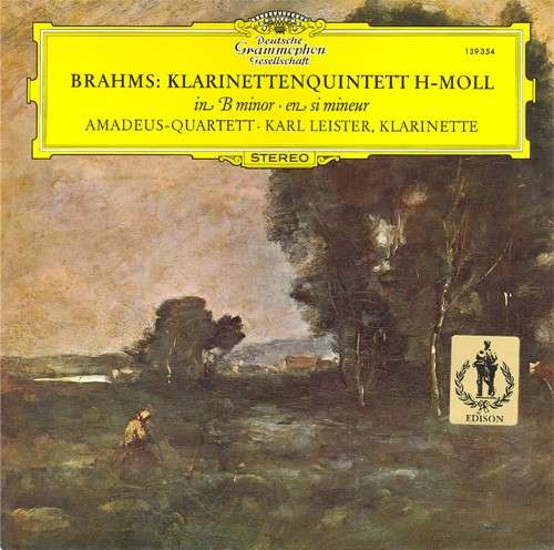 Cover Brahms* - Amadeus-Quartett / Karl Leister - Klarinettenquintett H-Moll Op. 115 (LP) Schallplatten Ankauf