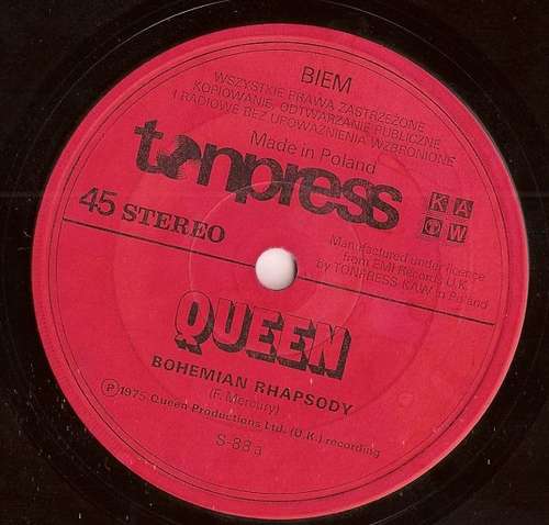 Cover Queen - Bohemian Rhapsody / Death On Two Legs (7, Single) Schallplatten Ankauf