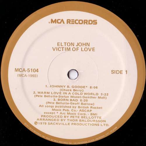Cover Elton John - Victim Of Love (LP, Album, Mon) Schallplatten Ankauf