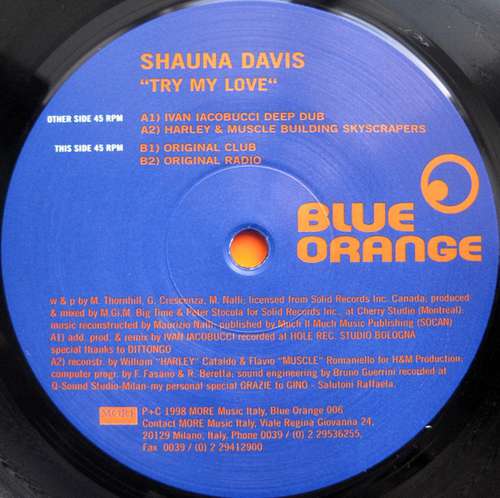 Cover Shauna Davis - Try My Love (12) Schallplatten Ankauf