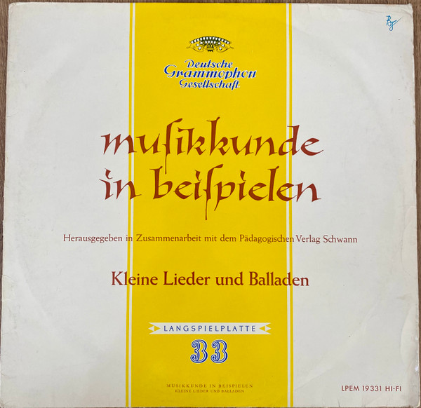 Cover Michael Alt - Musikkunde In Beispielen Kleine Lieder Und Balladen (LP, Comp) Schallplatten Ankauf