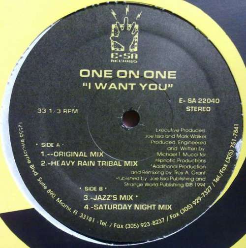 Cover One On One (3) - I Want You (12) Schallplatten Ankauf