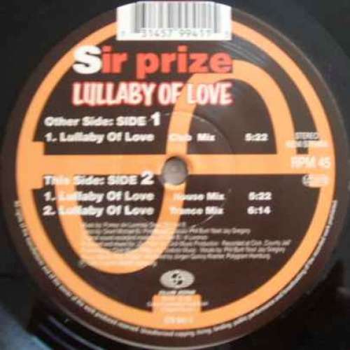 Cover Sir Prize - Lullaby Of Love (12) Schallplatten Ankauf