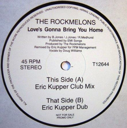 Cover The Rockmelons - Love's Gonna Bring You Home (12, Promo) Schallplatten Ankauf