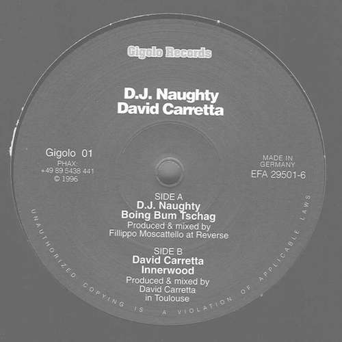 Cover D.J. Naughty* / David Carretta - Boing Bum Tschag / Innerwood (12) Schallplatten Ankauf