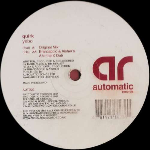 Cover Quirk - Yebo (12) Schallplatten Ankauf